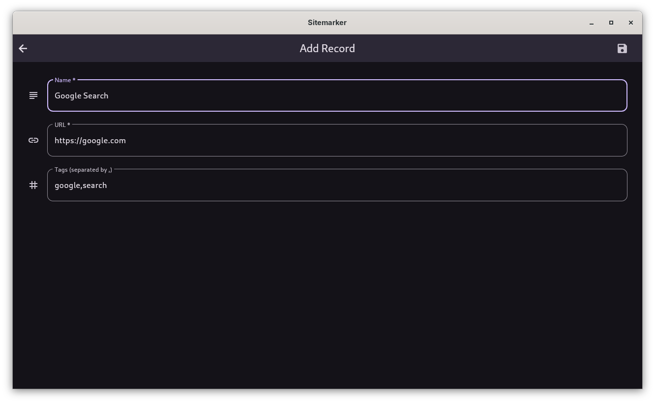 Add new record