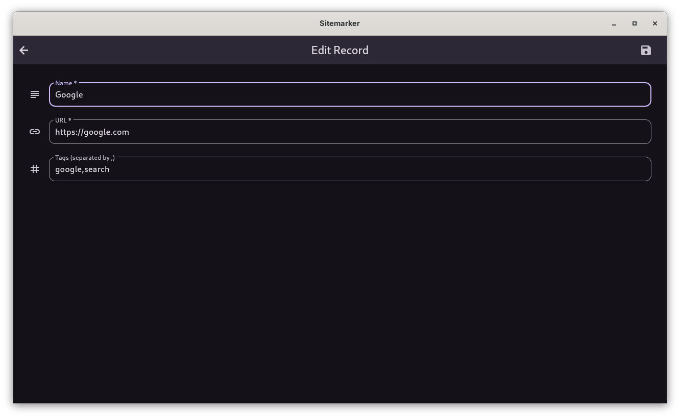 Edit a record